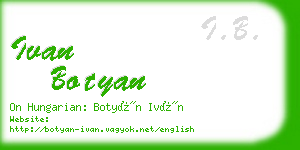 ivan botyan business card